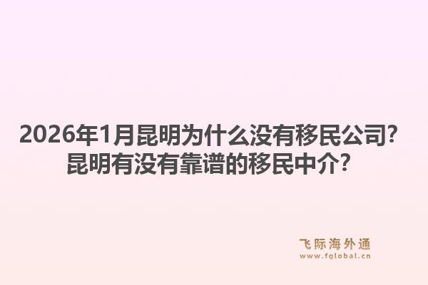 2026年1月昆明为什么没有移民公司？昆明有没有靠谱的移民中介？