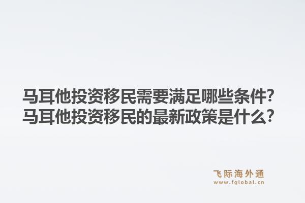 马耳他投资移民需要满足哪些条件？马耳他投资移民的最新政策是什么？1.jpg