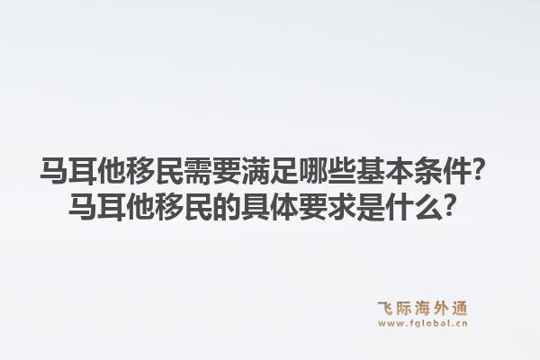 马耳他移民需要满足哪些基本条件？马耳他移民的具体要求是什么？1.jpg