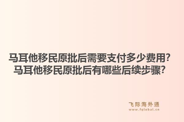 马耳他移民原批后需要支付多少费用？马耳他移民原批后有哪些后续步骤？1.jpg