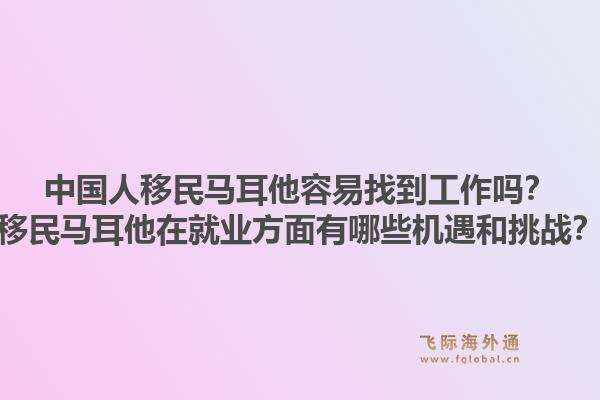 中国人移民马耳他容易找到工作吗？移民马耳他在就业方面有哪些机遇和挑战？1.jpg