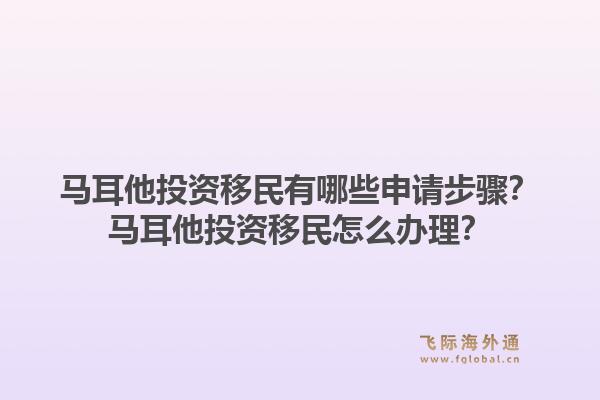 马耳他投资移民有哪些申请步骤？马耳他投资移民怎么办理？