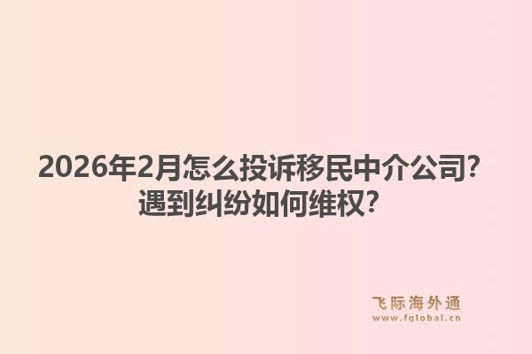 2026年2月怎么投诉移民中介公司？遇到纠纷如何维权？