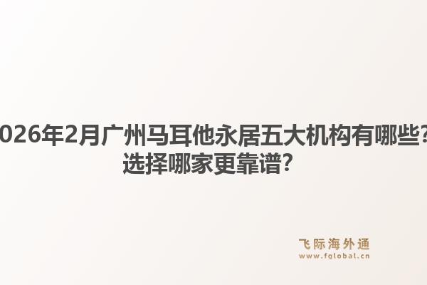 2026年2月广州马耳他永居五大机构有哪些？选择哪家更靠谱？