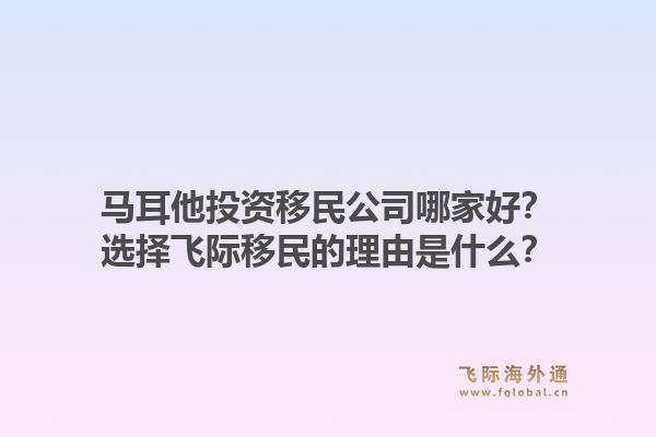 马耳他投资移民公司哪家好？选择飞际移民的理由是什么？1.jpg