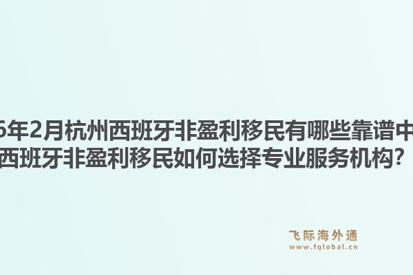 2026年2月杭州西班牙非盈利移民有哪些靠谱中介？西班牙非盈利移民如何选择专业服务机构？1.jpg