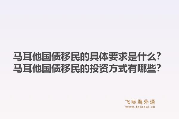 马耳他国债移民的具体要求是什么？马耳他国债移民的投资方式有哪些？1.jpg