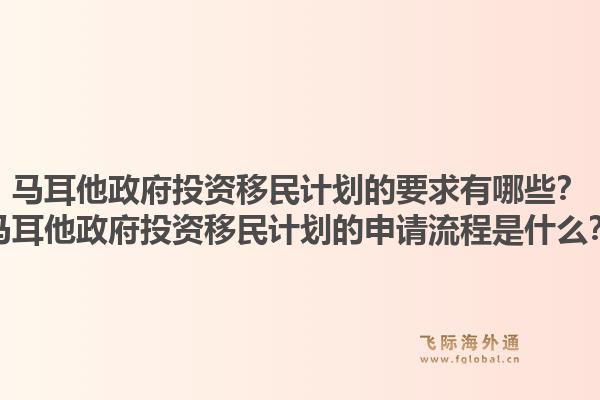 马耳他政府投资移民计划的要求有哪些？马耳他政府投资移民计划的申请流程是什么？1.jpg