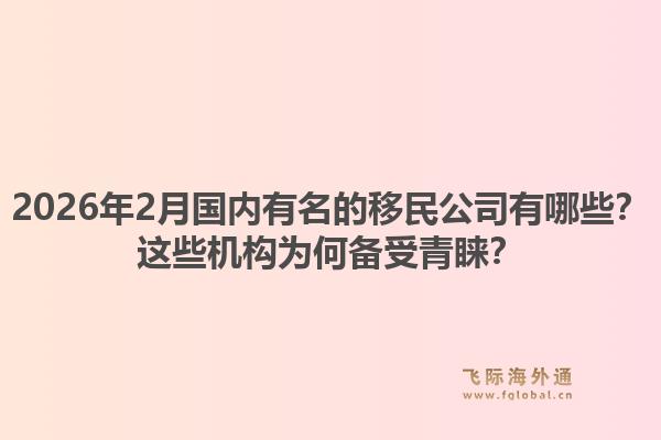 2026年2月国内有名的移民公司有哪些？这些机构为何备受青睐？1.jpg