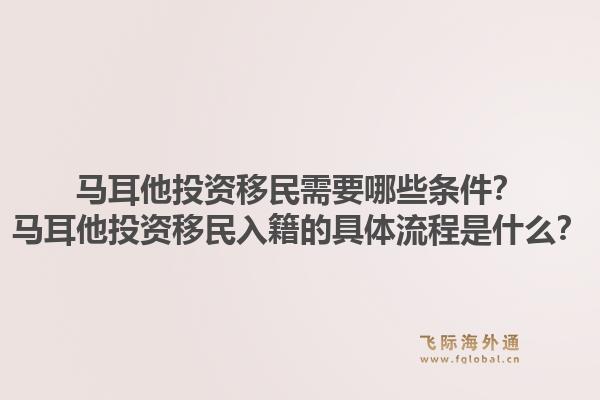 马耳他投资移民需要哪些条件?马耳他投资移民入籍的具体流程是什么?1.jpg