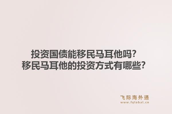 投资国债能移民马耳他吗？移民马耳他的投资方式有哪些？1.jpg