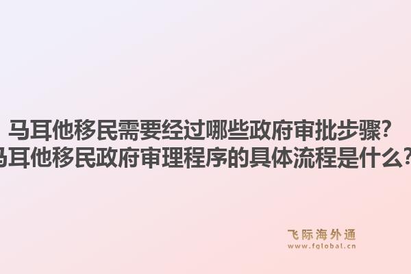 马耳他移民需要经过哪些政府审批步骤?马耳他移民政府审理程序的具体流程是什么?1.jpg