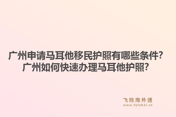 广州申请马耳他移民护照有哪些条件?广州如何快速办理马耳他护照?1.jpg