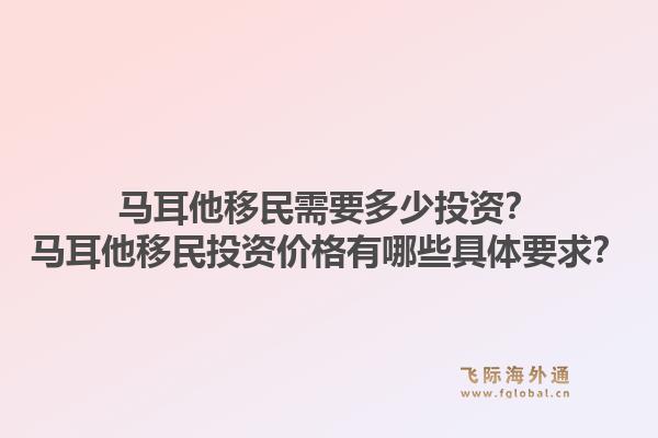 马耳他移民需要多少投资?马耳他移民投资价格有哪些具体要求?1.jpg