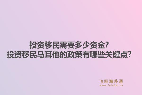 投资移民需要多少资金？投资移民马耳他的政策有哪些关键点？1.jpg