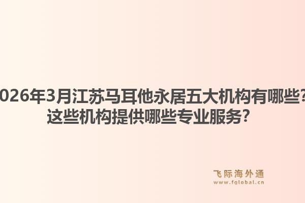 2026年3月江苏马耳他永居五大机构有哪些？这些机构提供哪些专业服务？1.jpg