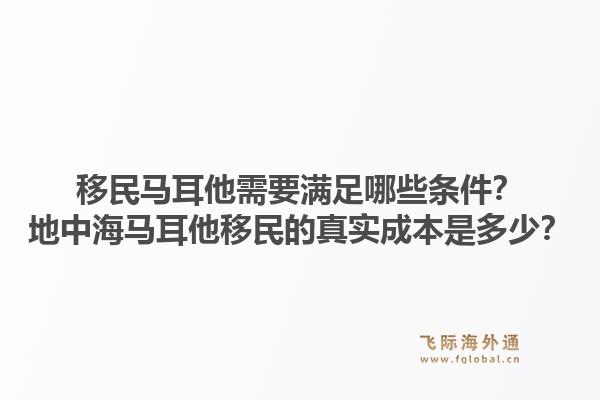 移民马耳他需要满足哪些条件？地中海马耳他移民的真实成本是多少？1.jpg