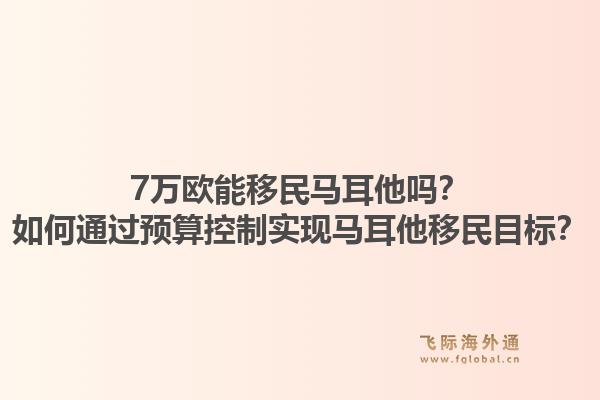 7万欧能移民马耳他吗？如何通过预算控制实现马耳他移民目标？1.jpg