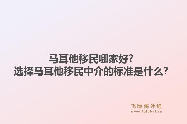 马耳他移民哪家好？选择马耳他移民中介的标准是什么？