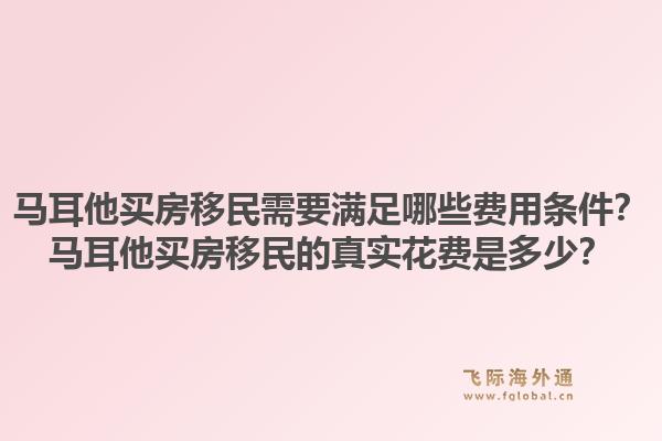 马耳他买房移民需要满足哪些费用条件？马耳他买房移民的真实花费是多少？1.jpg