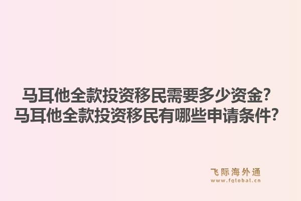 马耳他全款投资移民需要多少资金？马耳他全款投资移民有哪些申请条件？1.jpg