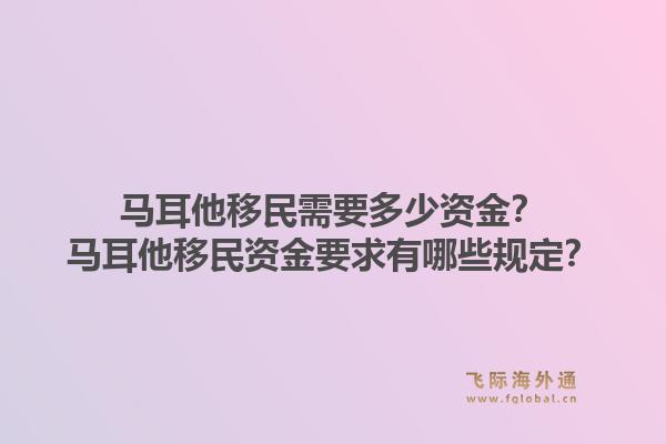 马耳他移民需要多少资金？马耳他移民资金要求有哪些规定？1.jpg