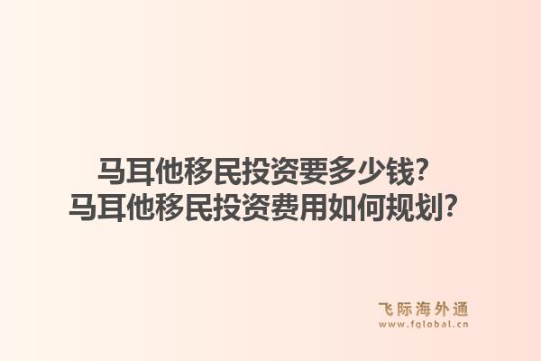 马耳他移民投资要多少钱？马耳他移民投资费用如何规划？1.jpg