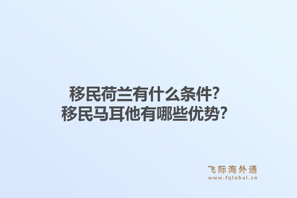 移民荷兰有什么条件？移民马耳他有哪些优势？1.jpg