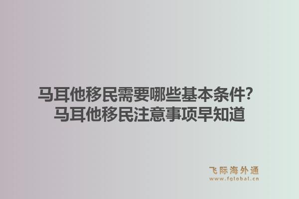 马耳他移民需要哪些基本条件？马耳他移民注意事项早知道1.jpg