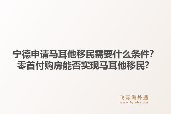 宁德申请马耳他移民需要什么条件？零首付购房能否实现马耳他移民？1.jpg