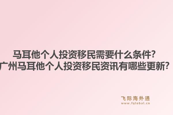 马耳他个人投资移民需要什么条件？广州马耳他个人投资移民资讯有哪些更新？1.jpg